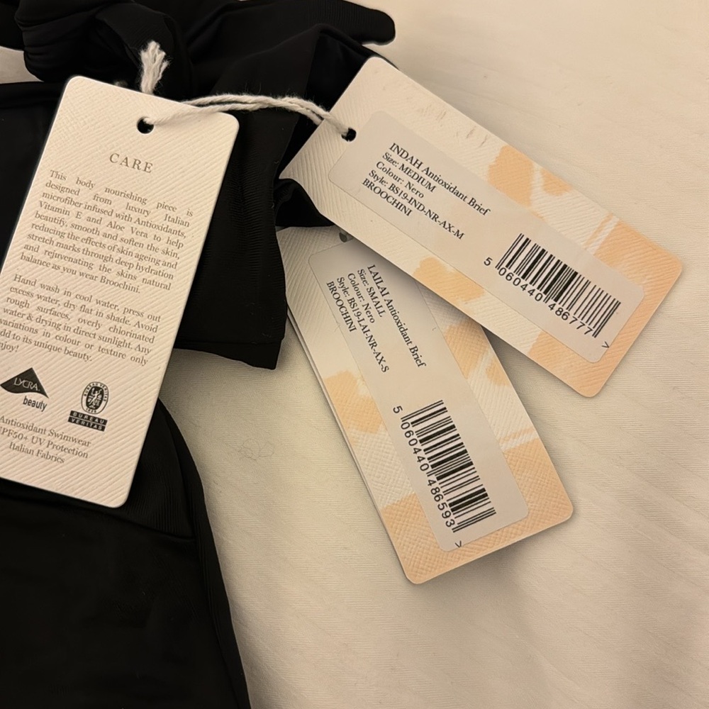 NWT Designer Black bikini top and bottom